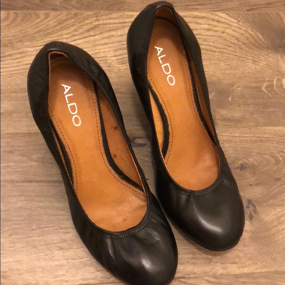 COPY - Aldo black leather shoes wedge